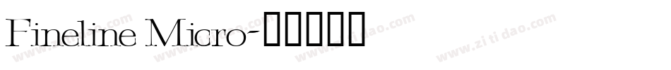 Fineline Micro字体转换